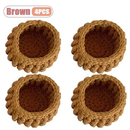 Elegant Handmade Crochet Flower Coasters Durable Heat Resistant Table Mats for Kitchen Dining Room Home and Holiday Decor