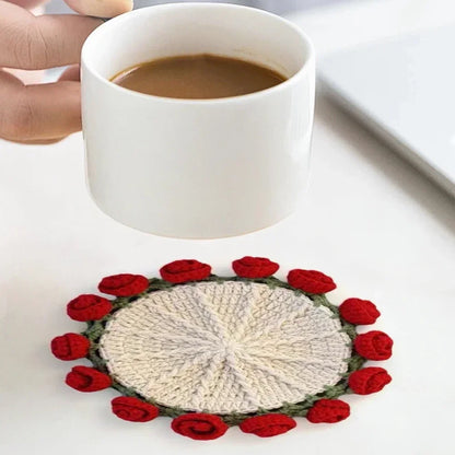 Elegant Handmade Crochet Flower Coasters Durable Heat Resistant Table Mats for Kitchen Dining Room Home and Holiday Decor